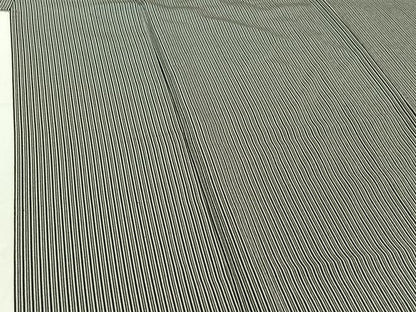 平和屋着物▽上質な小紋 単衣 縞 正絹 逸品 AABF5015jh