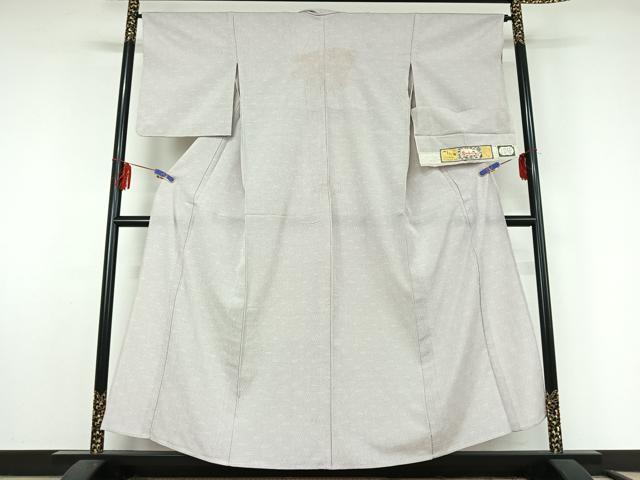平和屋着物▽本塩沢 やまだ織 単衣 雪の中のきれ 証紙付き 正絹 逸品 AABF5024jh