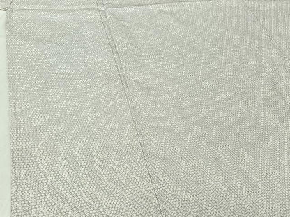 平和屋着物▽本塩沢 やまだ織 単衣 雪の中のきれ 証紙付き 正絹 逸品 AABF5024jh