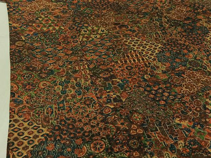 平和屋着物▽小紋 単衣 切り嵌め花文 洗える着物 AABF5027jh