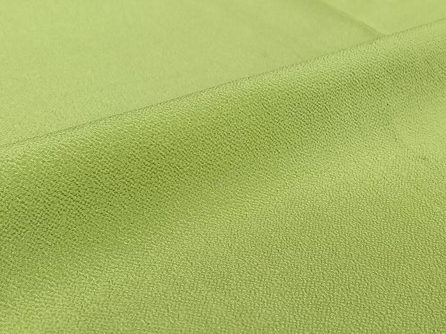 平和屋着物▽色無地 単衣 若菜色 洗える着物 AABF5029jh