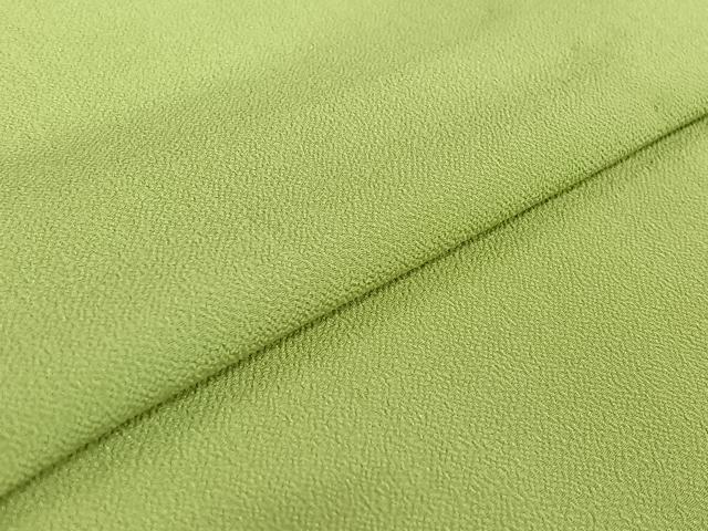 平和屋着物▽色無地 単衣 若菜色 洗える着物 AABF5029jh