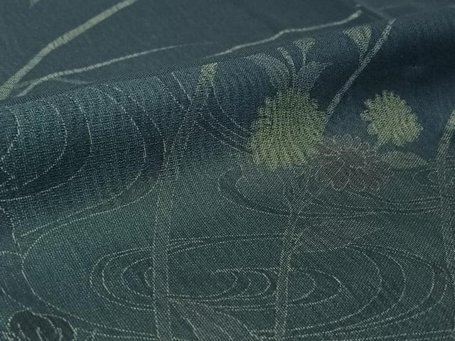 平和屋着物▽訪問着 無双 紗袷 紗×紗 流水花文 銀彩 正絹 逸品 AABF5032jh