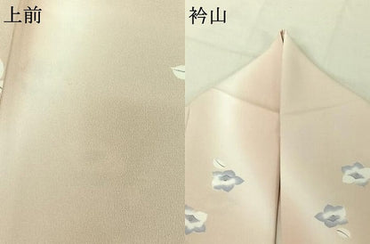 平和屋着物▽小紋 単衣 草花文 暈し染め 洗える着物 AABF5033jh