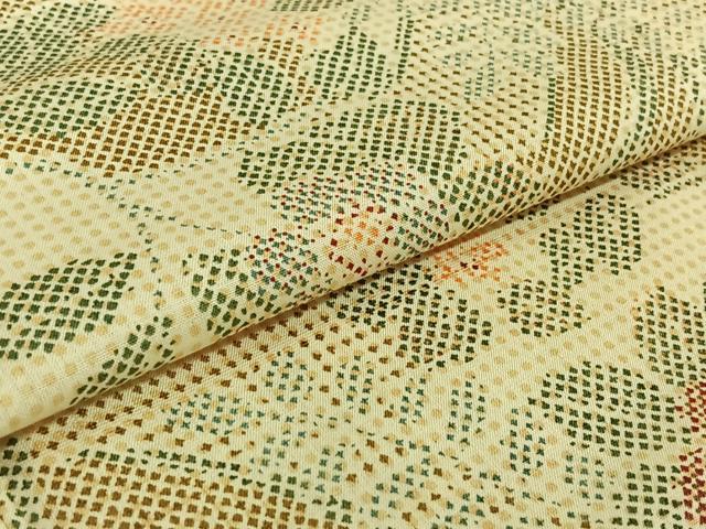 平和屋着物▽本場染大島紬 単衣 草花文 正絹 逸品 AABF5034jh