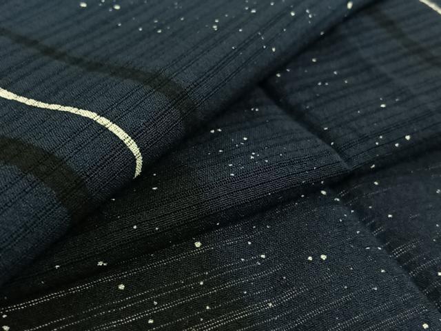 平和屋着物▽道中着　スリーシーズン　春夏秋　塵除け　縞　正絹　逸品　AABF5038jh