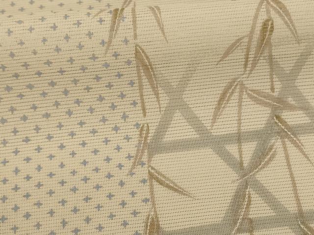 平和屋着物＊夏物 小紋 絽 枝葉文 洗える着物 AABF5047jd