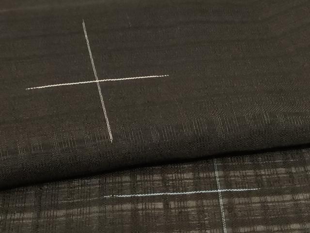 平和屋着物＊夏物 小紋 紗 幾何学文様 正絹 逸品 未使用 AABF5050jd