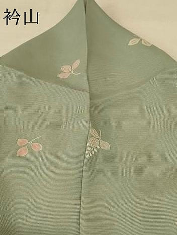 平和屋着物＊夏物 小紋 絽 舞葉文 銀彩 正絹 逸品 AABF5052jd