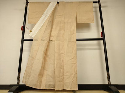 平和屋着物＊夏物 色無地 紗 浅黄色 綿麻 逸品 AABF5054jd