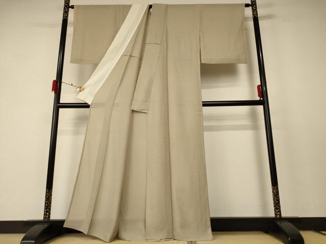 平和屋着物＊夏物 色無地 紗 枯色 正絹 逸品 AABF5061jd