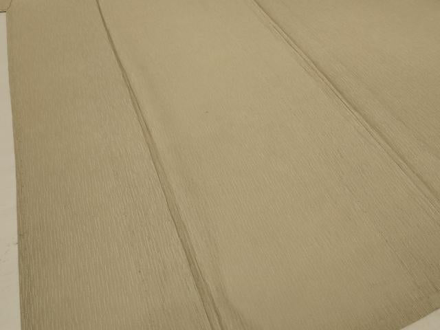 平和屋着物＊夏物 色無地 紗 枯色 正絹 逸品 AABF5061jd