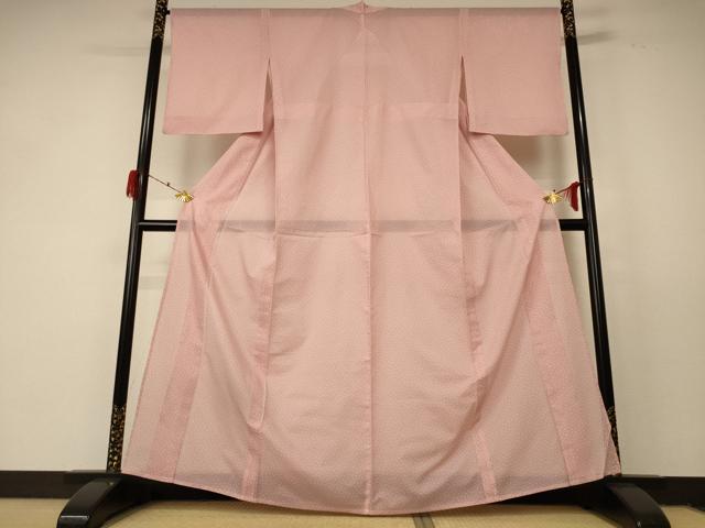 平和屋着物＊夏物　江戸小紋　絽　大小あられ　洗える着物　AABF5066jd