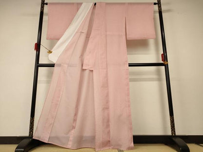 平和屋着物＊夏物　江戸小紋　絽　大小あられ　洗える着物　AABF5066jd