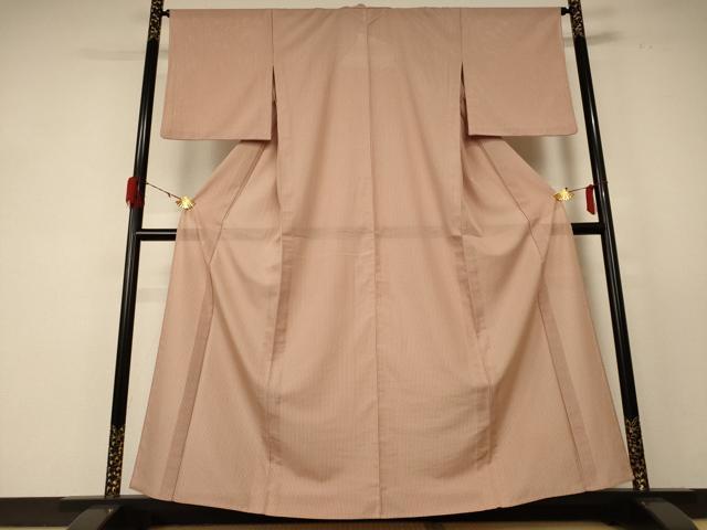 平和屋着物＊夏物 小紋 絽 変わり縞 さんび謹製 洗える着物 AABF5067jd