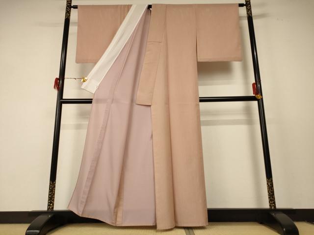 平和屋着物＊夏物 小紋 絽 変わり縞 さんび謹製 洗える着物 AABF5067jd