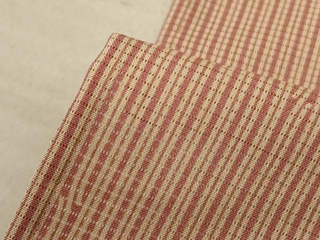 平和屋着物＊夏物 小紋 絽 変わり縞 さんび謹製 洗える着物 AABF5067jd