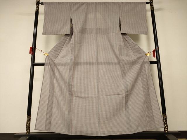 平和屋着物＊夏物 洗える最高級着物 ＜英＞はなぶさ謹製 小紋 紗 抽象文様 洗える着物 AABF5075jd
