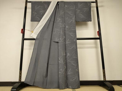 平和屋着物＊夏物 洗える最高級着物 ＜英＞はなぶさ謹製 小紋 紗 草花文 洗える着物 AABF5079jd