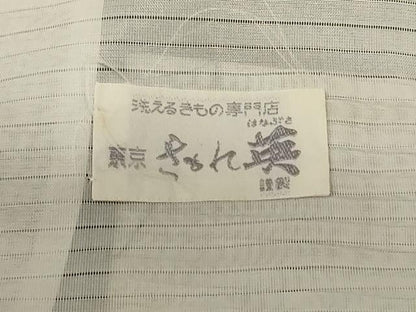 平和屋着物＊夏物 洗える最高級着物 ＜英＞はなぶさ謹製 小紋 紗 草花文 洗える着物 AABF5079jd