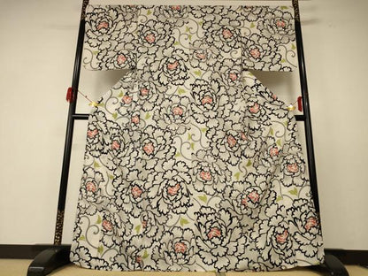 平和屋着物＊夏物 小紋 紗 花尽くし 洗える着物 AABF5081jd