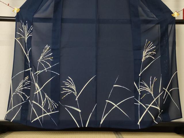 平和屋着物＊夏物 訪問着 絽 枝葉文 正絹 逸品 AABF5083jd