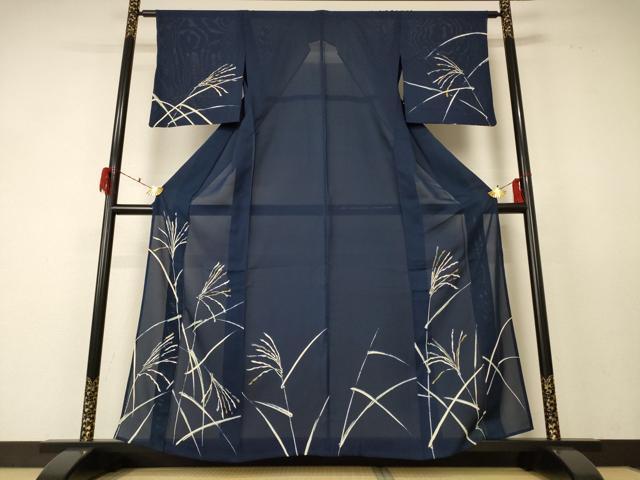 平和屋着物＊夏物 訪問着 絽 枝葉文 正絹 逸品 AABF5083jd