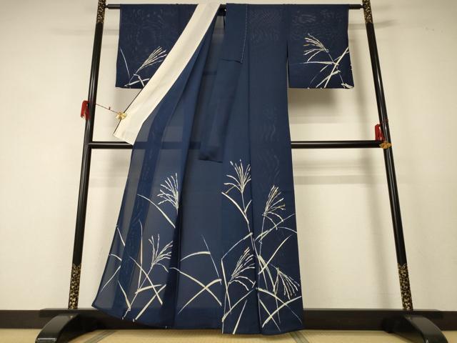 平和屋着物＊夏物 訪問着 絽 枝葉文 正絹 逸品 AABF5083jd