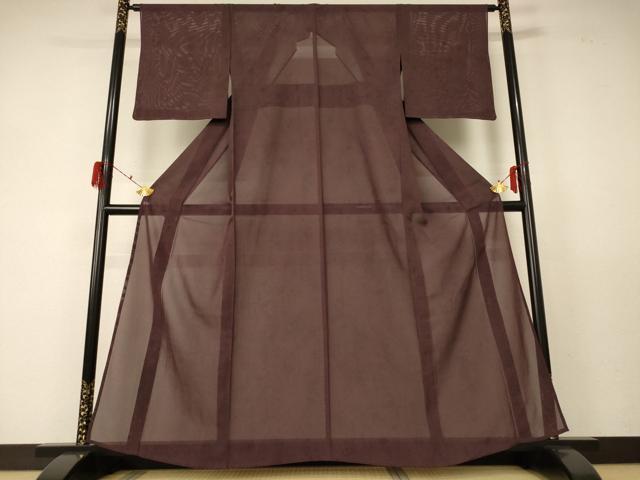 平和屋着物＊夏物 小紋 絽 草花文 正絹 逸品 AABF5084jd