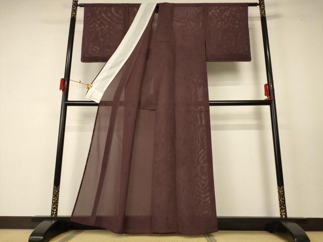 平和屋着物＊夏物 小紋 絽 草花文 正絹 逸品 AABF5084jd