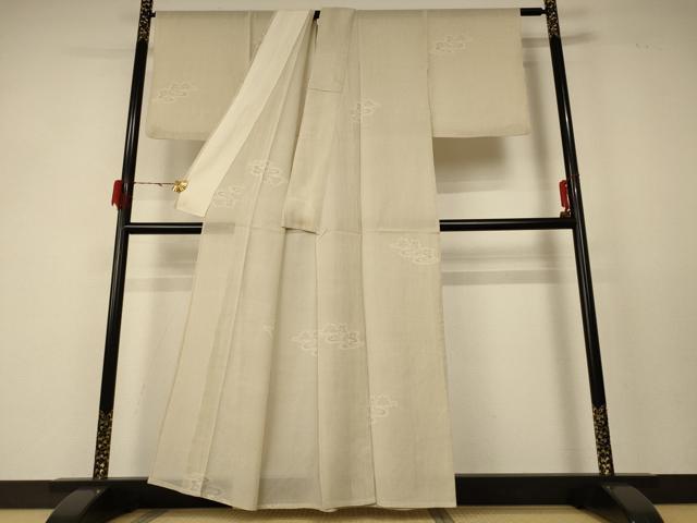 平和屋着物＊夏物 紗紬 流水花文 正絹 逸品 AABF5085jd