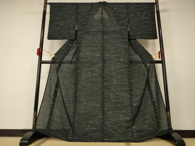 平和屋着物＊夏物 小紋 絽 霞文 正絹 逸品 AABF5087jd