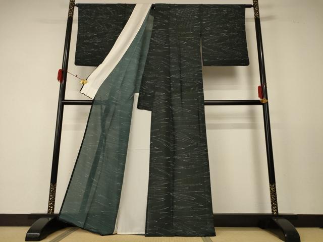 平和屋着物＊夏物 小紋 絽 霞文 正絹 逸品 AABF5087jd