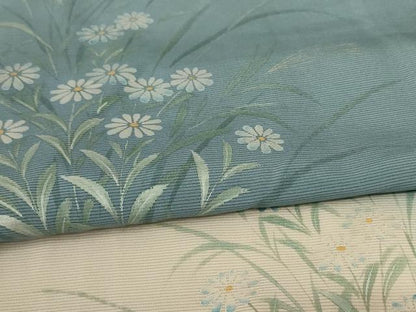 平和屋着物＊夏物 訪問着 絽 手描き 草花文 暈し染め 正絹 逸品 AABF5088jd