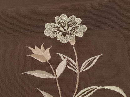平和屋着物＊夏物 色留訪問着 絽 刺繍 草花文 正絹 逸品 AABF5092jd