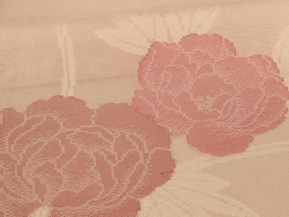 平和屋着物＊夏物　小紋　紗　草花文　正絹　逸品　AABF5094jd