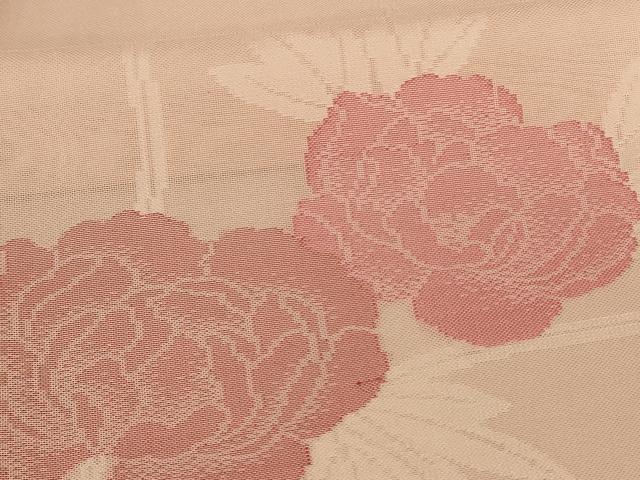 平和屋着物＊夏物　小紋　紗　草花文　正絹　逸品　AABF5094jd