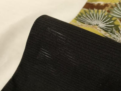 平和屋着物＊夏物 黒留袖 絽 刺繍 休み鳥 金銀彩 金銀糸 洗える着物 AABF5095jd