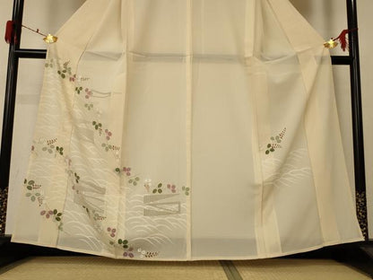 平和屋着物＊夏物 訪問着 絽 萩文 金彩 正絹 逸品 AABF5098jd
