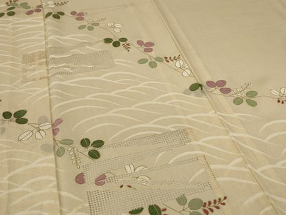 平和屋着物＊夏物 訪問着 絽 萩文 金彩 正絹 逸品 AABF5098jd