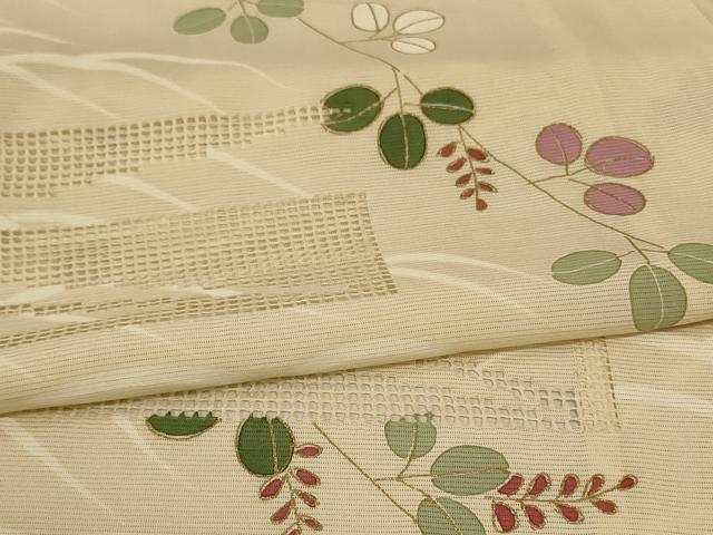 平和屋着物＊夏物 訪問着 絽 萩文 金彩 正絹 逸品 AABF5098jd