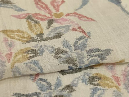 平和屋着物＊夏物 小千谷ちぢみ 草花文 麻 逸品 AABF5100jd