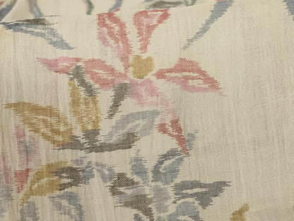 平和屋着物＊夏物 小千谷ちぢみ 草花文 麻 逸品 AABF5100jd