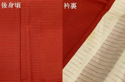平和屋着物＊夏物 色無地 絽 茶色 正絹 逸品 AABF5107jd