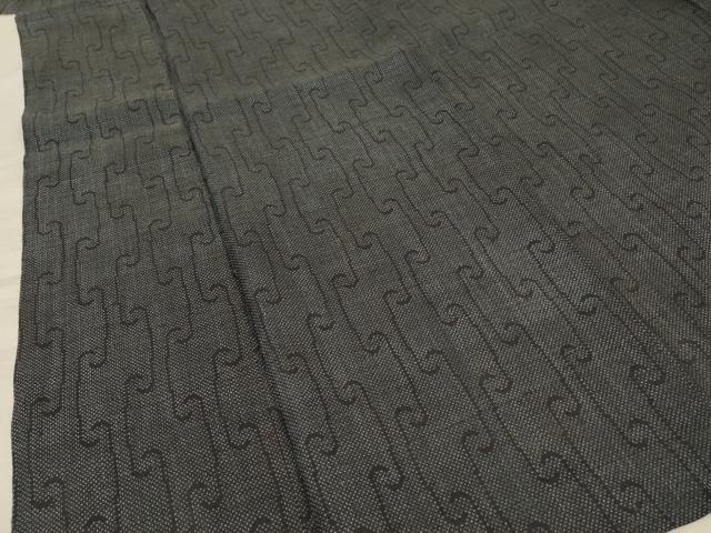 平和屋着物＊夏物 重要無形文化財 本場宮古上布 幾何学文様 苧麻 逸品 AABF5110jd