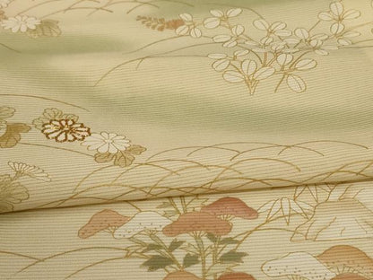平和屋着物＊夏物 訪問着 絽 駒刺繍 草花文 金彩 正絹 逸品 AABF5111jd