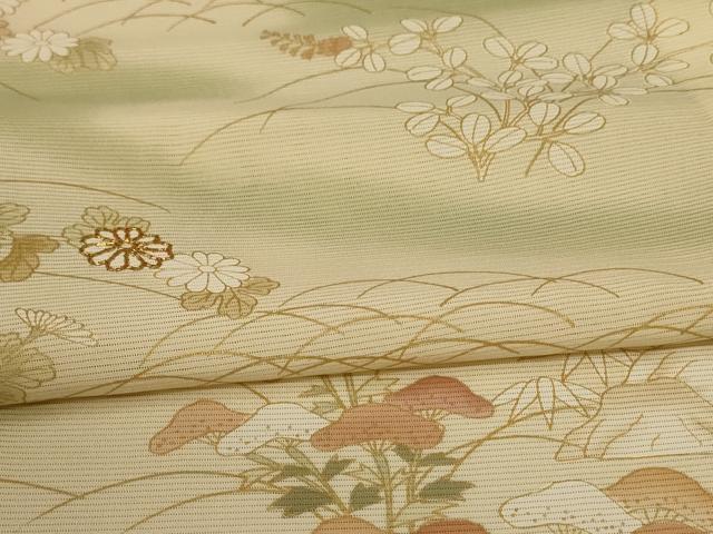 平和屋着物＊夏物 訪問着 絽 駒刺繍 草花文 金彩 正絹 逸品 AABF5111jd