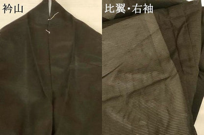 平和屋着物＊夏物 黒留袖 絽 飛鶴花文 金彩 洗える着物 AABF5115jd