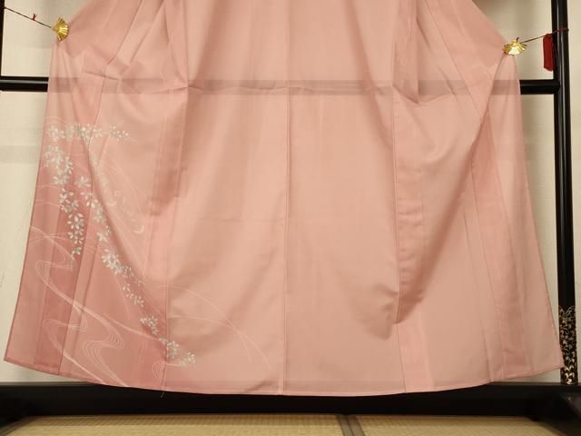 平和屋着物＊夏物 訪問着 絽 流水花文 暈し染め 洗える着物 AABF5116jd