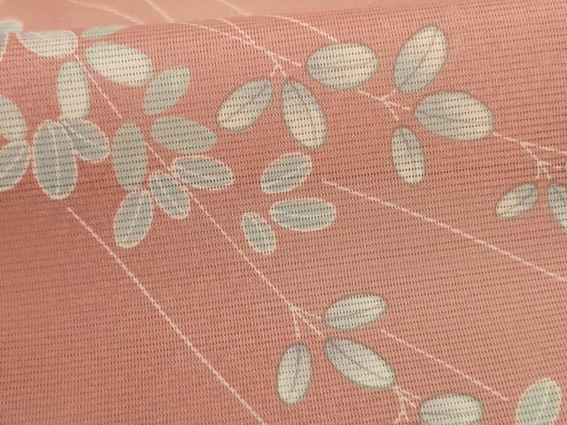 平和屋着物＊夏物 訪問着 絽 流水花文 暈し染め 洗える着物 AABF5116jd